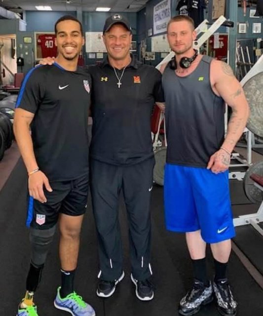 Ed with gym members