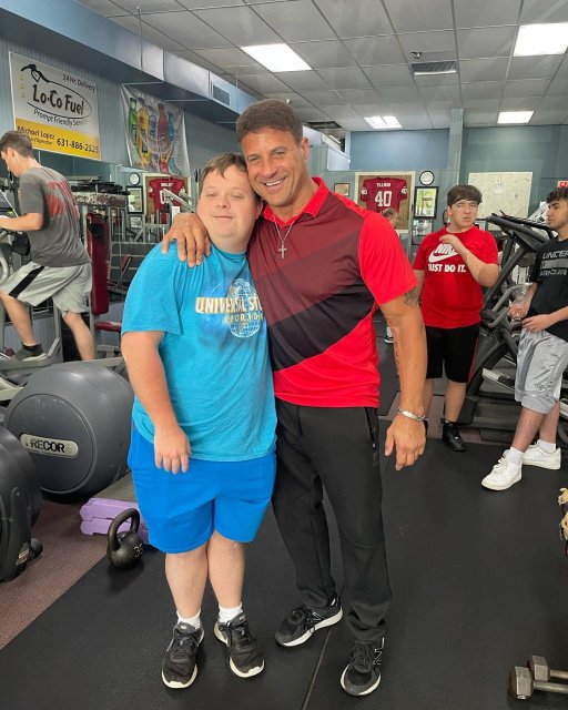 Gym owner with client